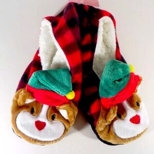 Wondershop Rudolph Reindeer Plush Slipper Socks M/L Unisex NEW